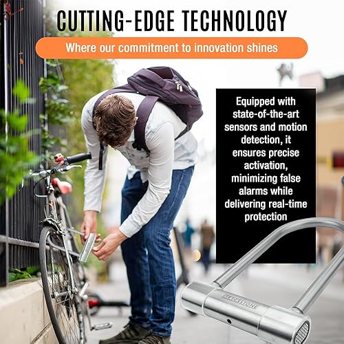Miniatura 5 de Crystal Vision - Alarma antirrobo de 130 db, resistente a la intemperie, para bicicleta, multiuso