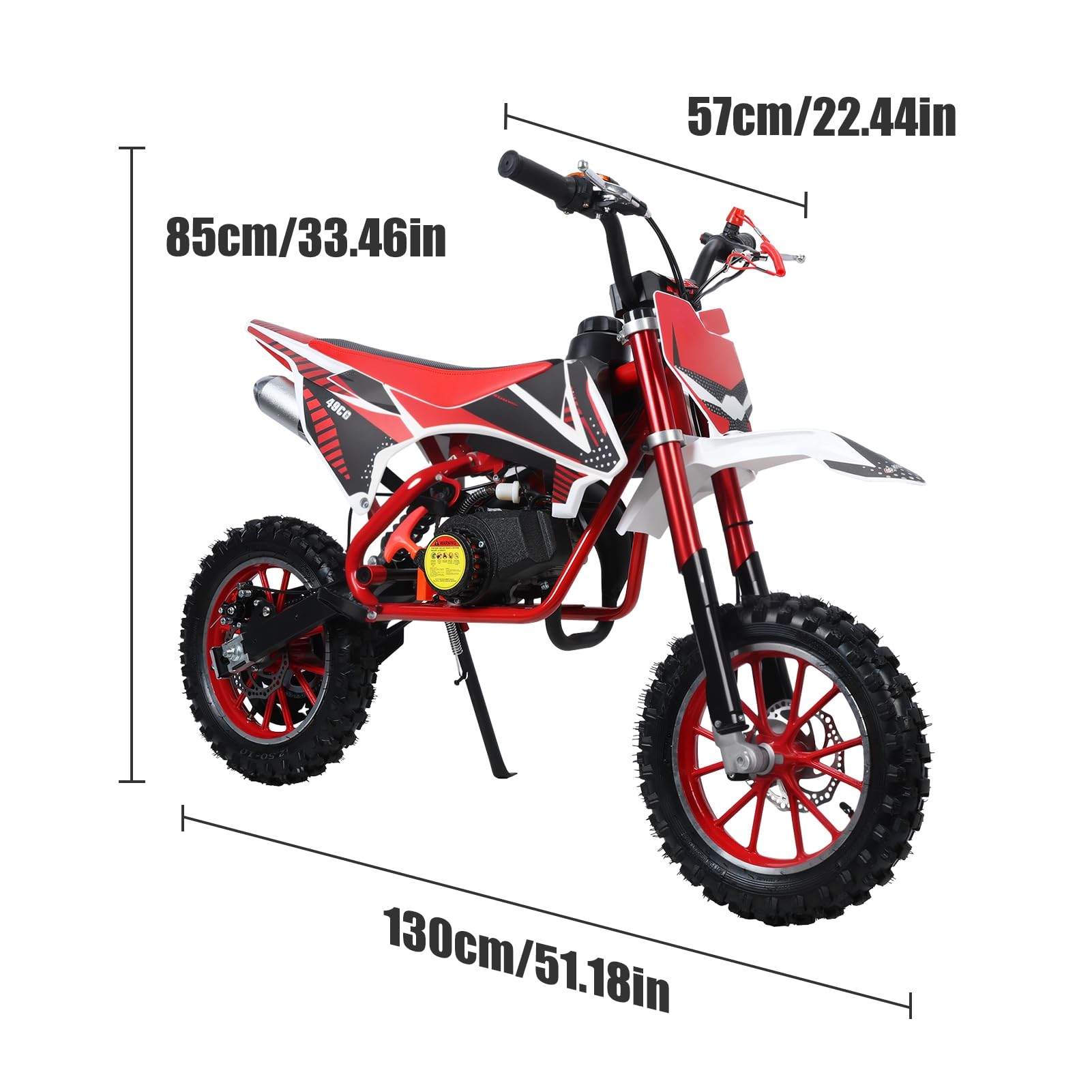 Amazon.co.jp: 50cc 子供用ダートバイク、子供用2ストロークガスダート