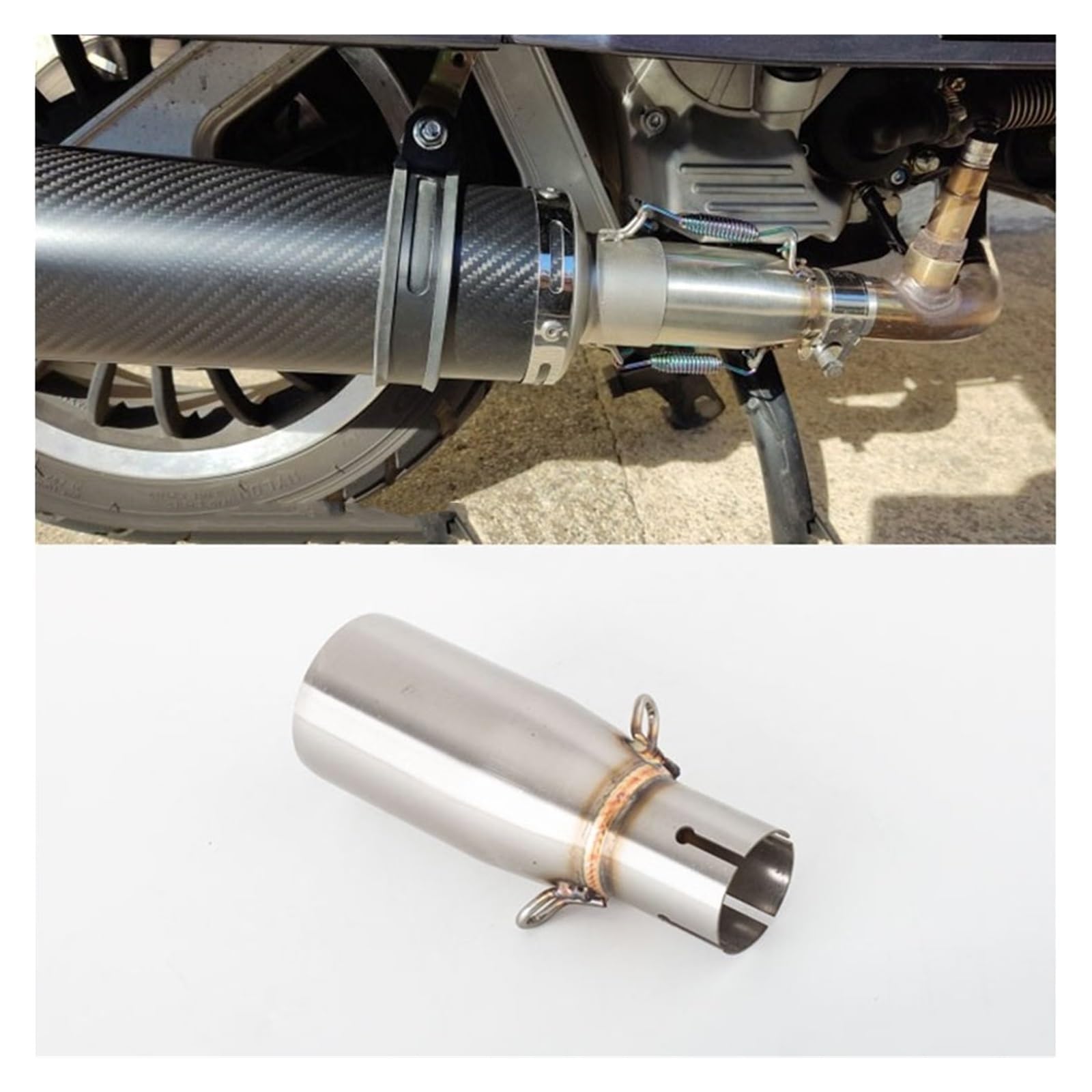Schalldämpfer Auspuffrohr Für Piaggio Beverly 125 300 MP3 125 250 300 Motorrad Slip On