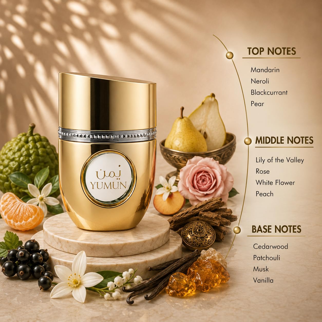 Arabiyat Prestige Yumun EDP Eau de Parfum para mujer 100 ml, fabricado en los Emiratos Árabes Unidos