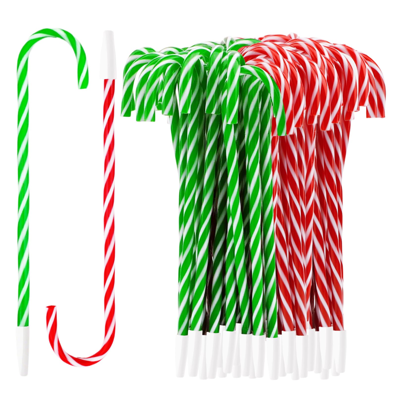 Zealor 48PCS Christmas Candy Cane Pen Christmas Ballpoint Pens with Black Ink Office School Stationery Supplies for Holiday New Years Home Decor Xmas