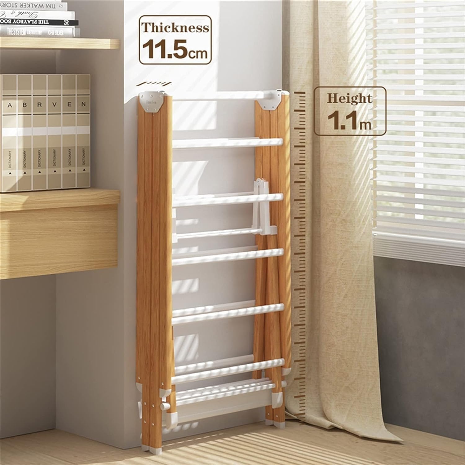 Tendedero Ropa Estante De Secado Ropa Aluminio Independiente, Plegable para Interior Y Exterior, Lavandería Ajustable En Altura Vertical