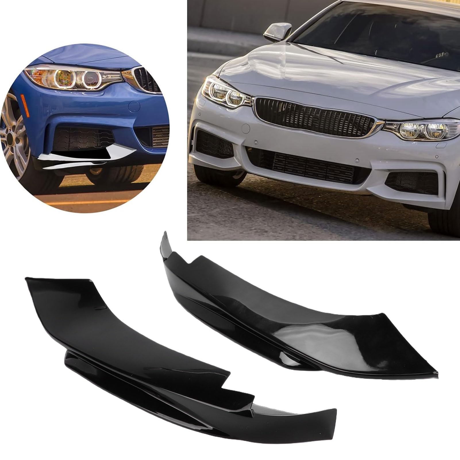 Akozon Spoiler Zderzaka Bocznego 22,8 Cala, Spoiler Zderzaka Przedniego Pasujący do Serii 4 F32 Coupe F33 Cabrio Convertible F36 Gran Coupe o Aerodynamicznym Kształcie