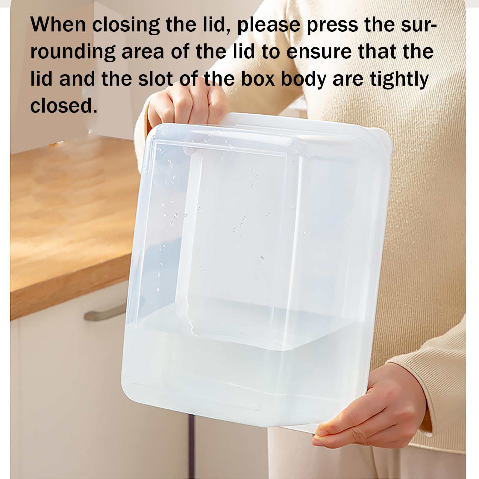 Teiggärbox (transparent), Mit Deckel/oberer Öffnung, 4 L/7,5 L/12,5 L, Versiegelt/wasserdicht Und Leicht Zu Reinigen, Zum Teiggehen, Aufbewahren Von Obst/Gemüse Und Kosmetika,12.5L