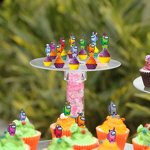 Miniatura 4 de Decoración de fiesta de 36 piezas de decoración de tartas Ags para decoración de cupcakes, alimento, cumpleaños, entre videojuegos, fiesta,