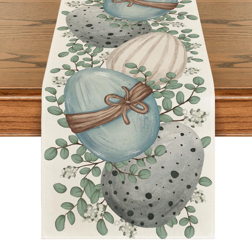 Amazon.com: Linen He is Risen Easter Table Runner Farmhouse Religious ...