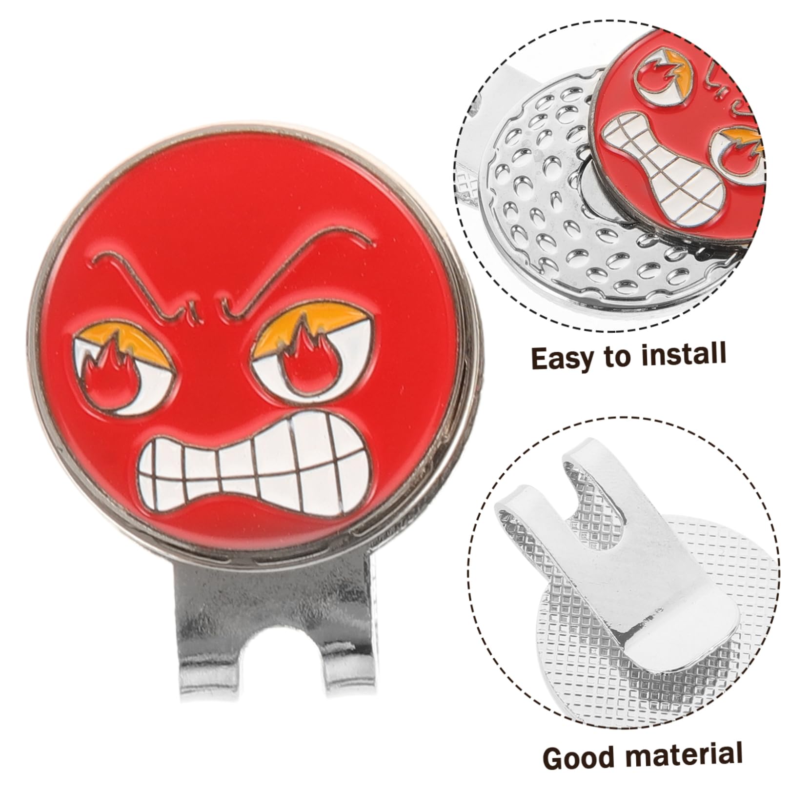 Marcador de Bola de Aleación, Accesorios Portátiles y Fáciles de Instalar 6 Pinzas para Gorra de Golf Delicadas y Creativas Paquete de 6 Piezas para Terreno de Golf