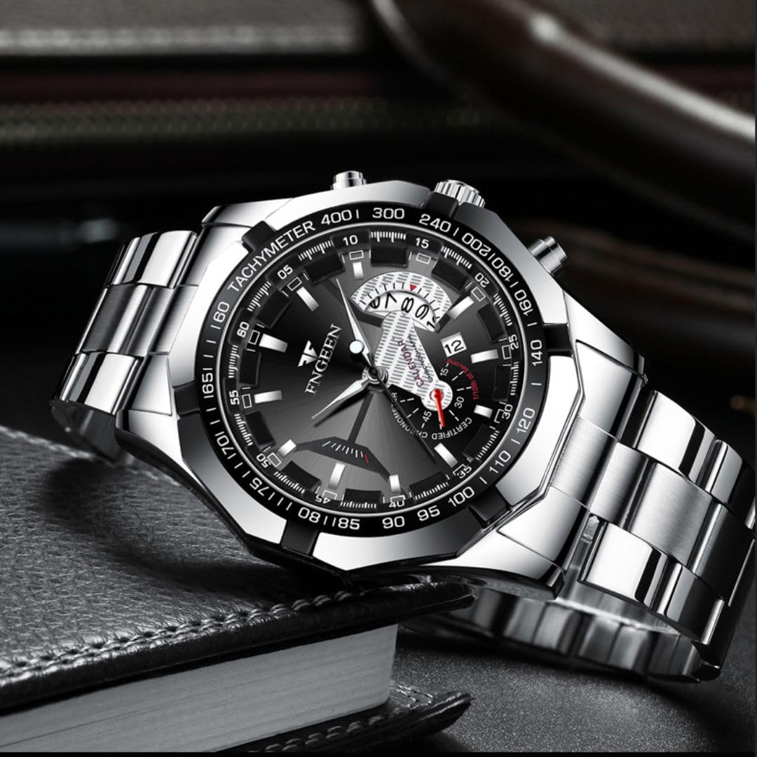 Relógio Blindado Resistente a Água Preto e Prata em Vidro Mineral Hardlex Movimento em Quartzo – “Boss Elite” + Caixa Premium em promoção! Veja a oferta e mais achadinhos de Relógios de pulso 7 Hoje é o melhor dia para comprar Relógio Blindado Resistente a Água Preto e Prata em Vidro Mineral Hardlex Movimento em Quartzo – “Boss Elite” + Caixa Premium com aquele preço maroto! Promoção! Aproveite a oferta! 7