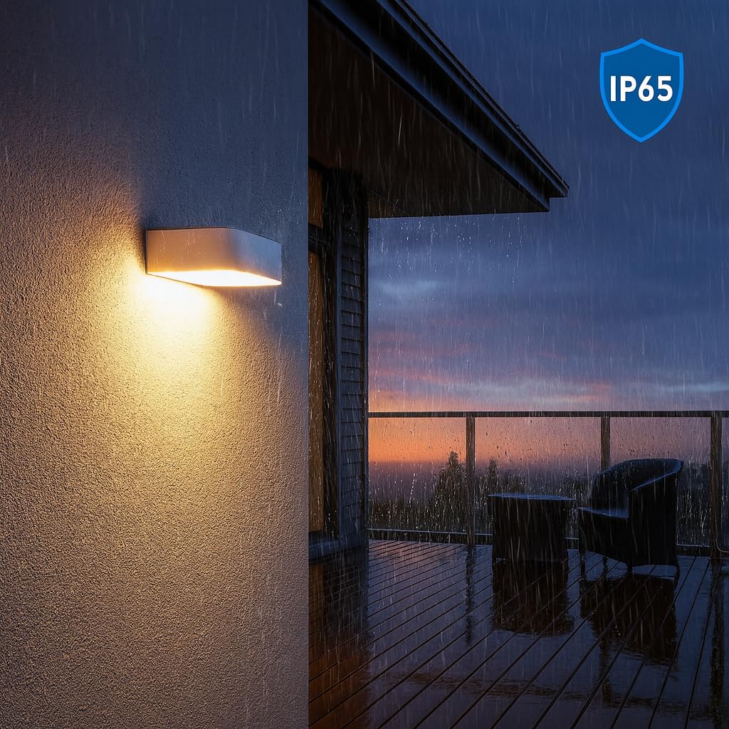 M Ledme - Solar White Plit LED kinkiet 1,7 W, oświetlenie zewnętrzne z czujnikiem zmierzchu, kolor 4000 K (neutralny), stopień ochrony IP65, autonomia 6-8 h, idealny do użytku na zewnątrz.