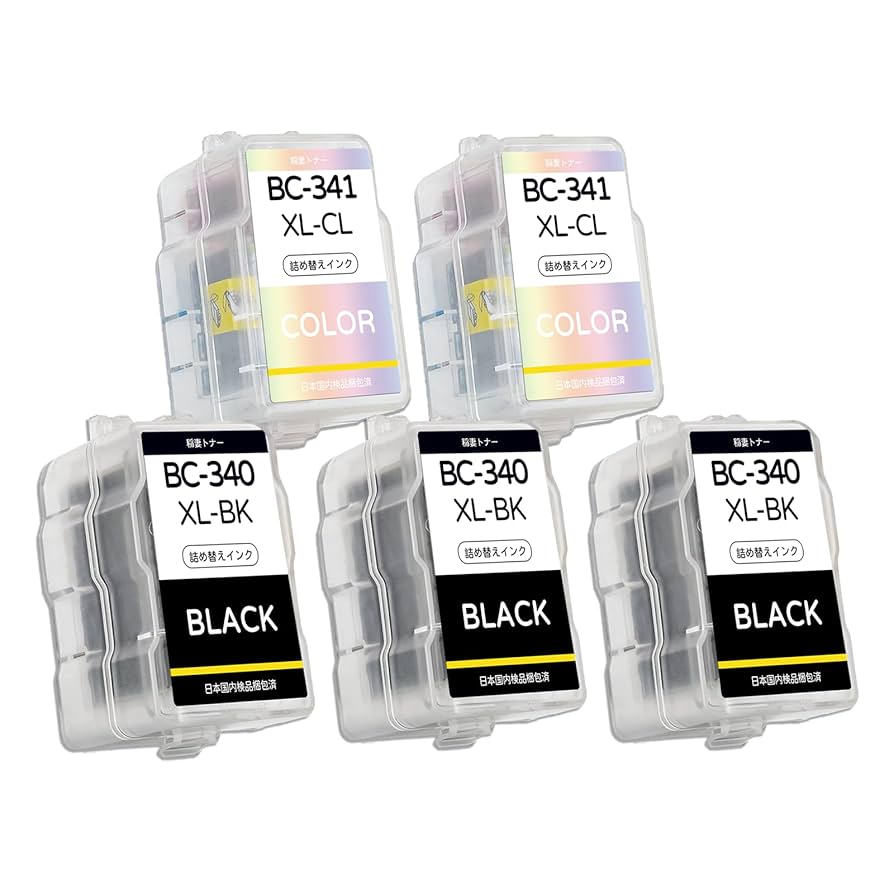 プ*ー様 PIXUS インクカートリッジ 340XL 341XL 6個セット Canon PIXUS BC-340 BC-341 純正インクカートリッジ プリンター