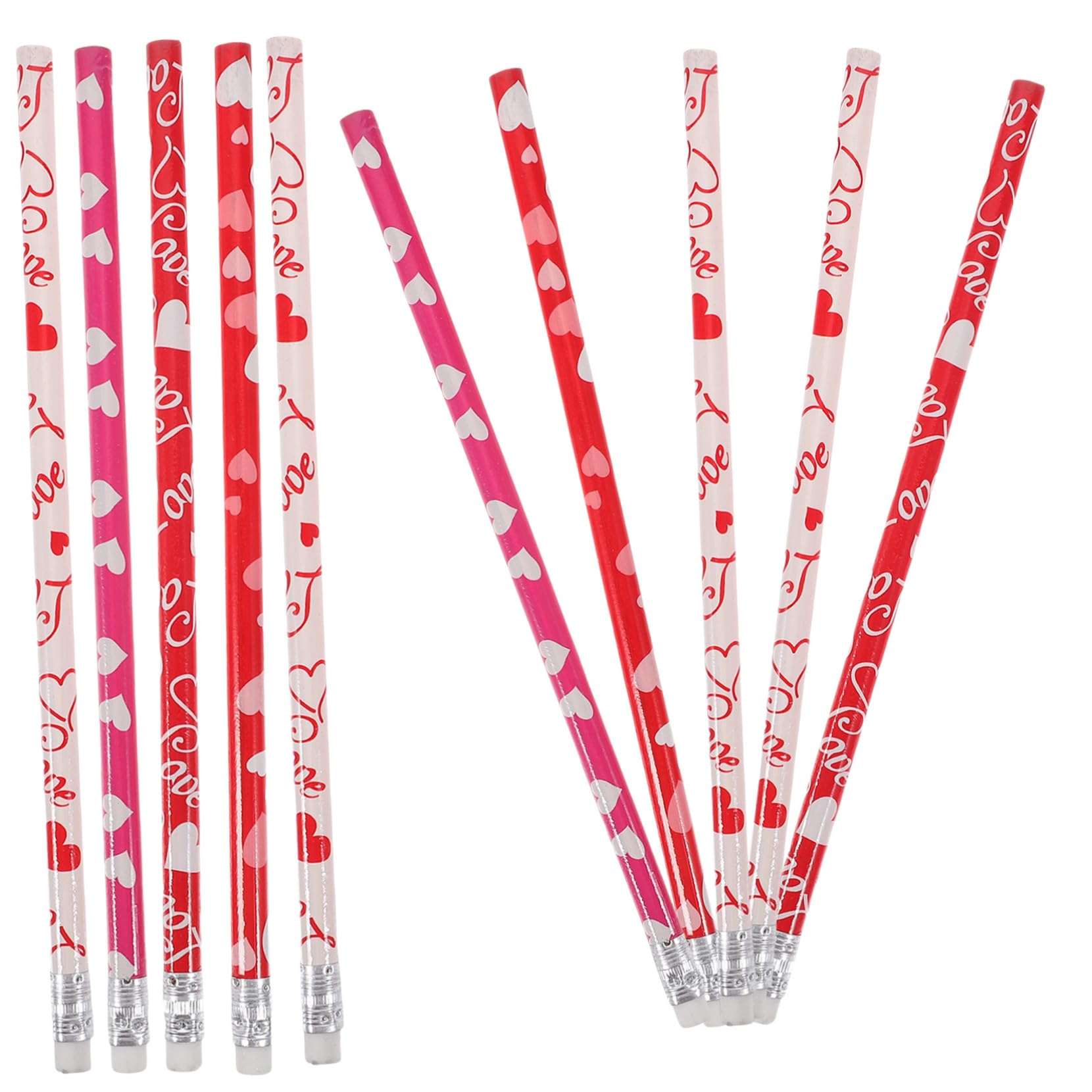 NUOBESTY 5 Ensembles Crayon Saint Valentin Crayons À Croquis Aiguiseur Électrique Faveur Étudiante Accessoires Fournitures D'écriture Étudiants Apprenant La Gomme 50 Pièces * 5