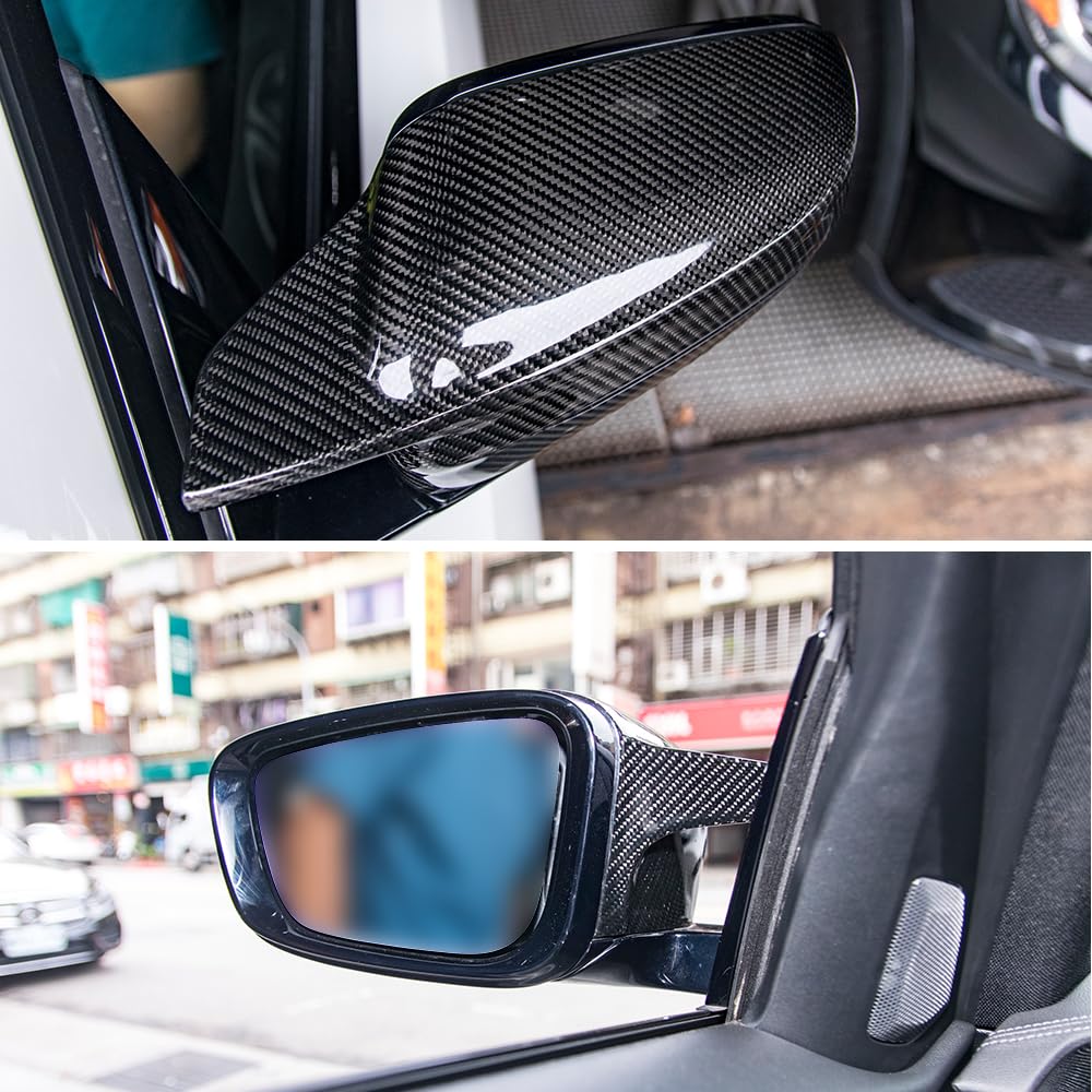 Amazon.com: AeroBon Real Carbon Fiber Mirror Cover Compatible with