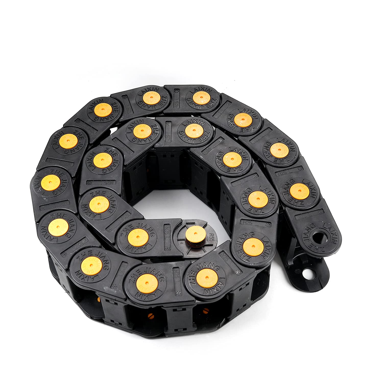 Fielect Cadena de arrastre de plástico para puente de cable, resistente a los ácidos, álcalis, retardante de llama, portacables