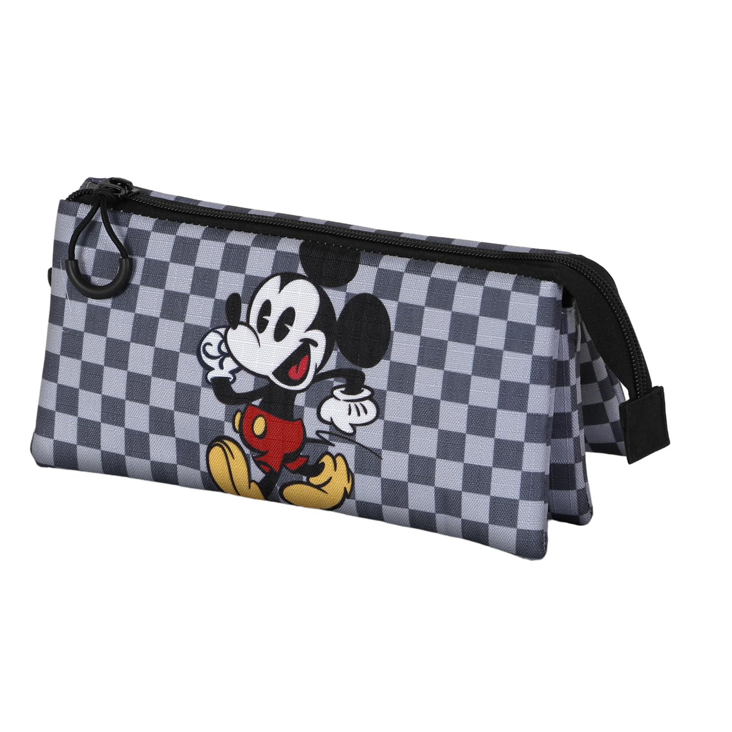 Disney Mickey Mouse Move-Triple Pencil Case, Grey, 23 x 11 cm
