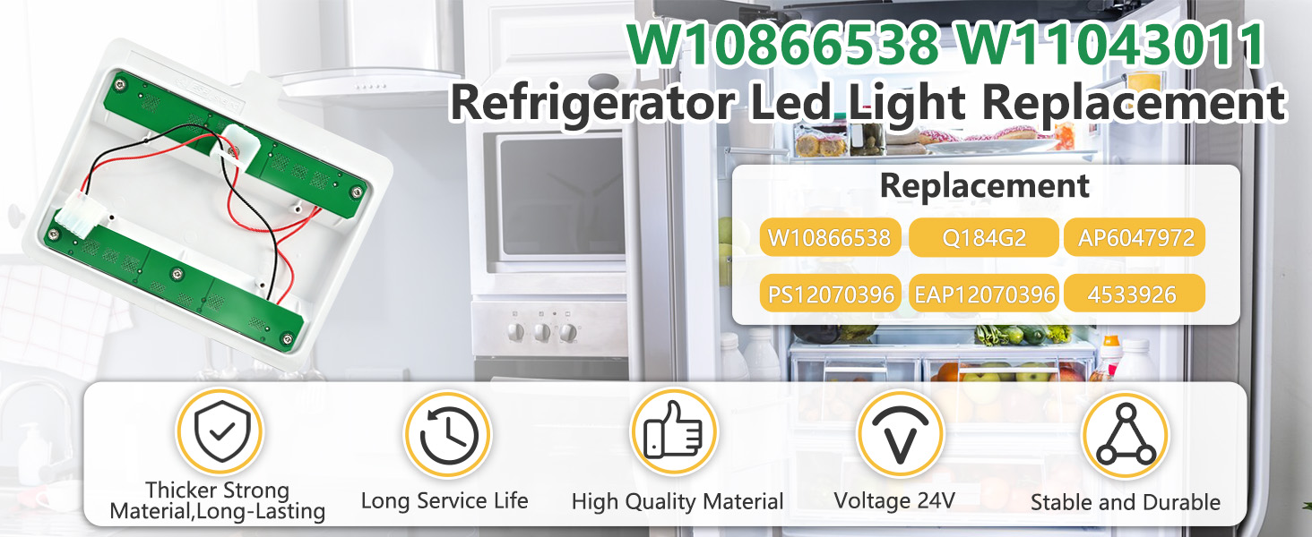 A380-III ホワイト LEDインジケーター Amazon.com: W11043011 Refrigerator LED Light Module for Whirlpool