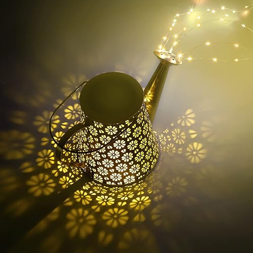 Miniatura 2 de Mousike Luces solares para decoración de jardín al aire libre, linterna colgante grande, impermeable, regadera, luces de paisaje, decoraciones