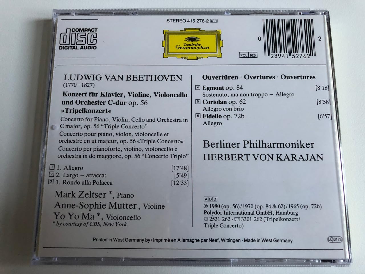 Tripelkonzert Op. 56 / Ouvertüren