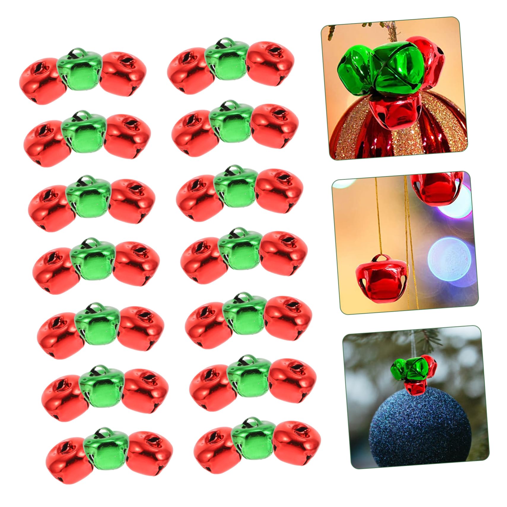 Cabilock 3 Set Campane Di Natale Decorazioni Bomboniere Natalizie Cravatte Campana Decorativa Lucine A Batteria Luci Di Natale Decorazione Porta Rosso Ferro Da Stiro 200 Pezzi * 3