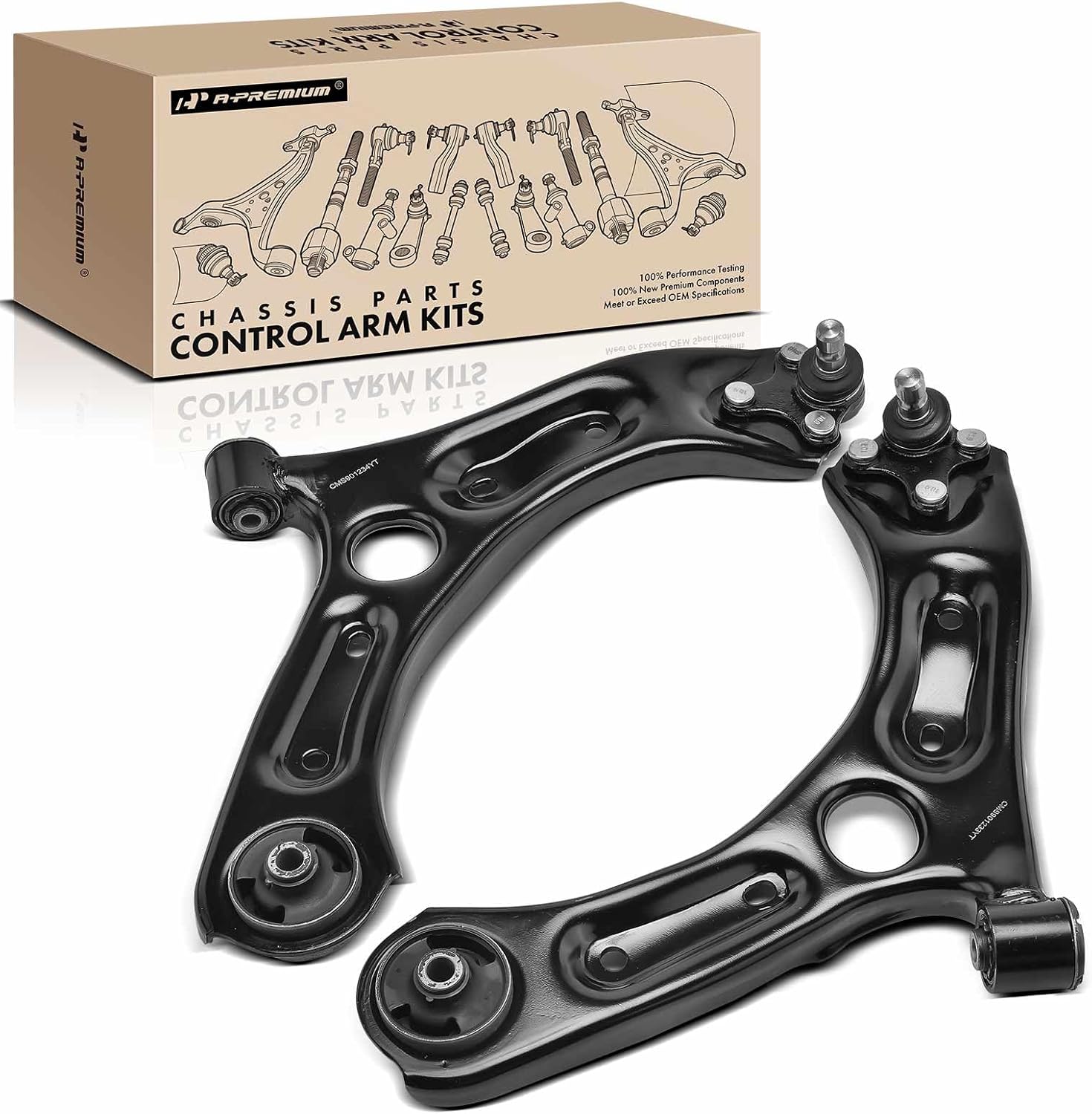 A-Premium 2 x Front Lower Control Arm, with Ball Joint & Bushing, Compatible with Hyundai Sonata 2015, Tucson 2016-2021, Kia Optima 2016-2020, Sportage 2017-2021