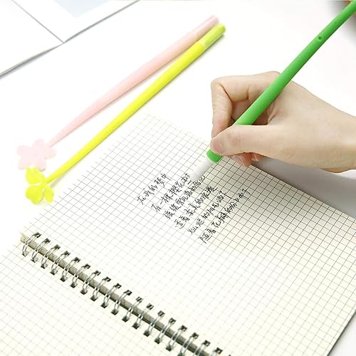 Miniatura 5 de rrrrr Bolígrafo de gel creativo pequeño fresco lindo trébol de cuatro hojas forma de gel pluma estudiantes papelería tinta negra 0.020 in color