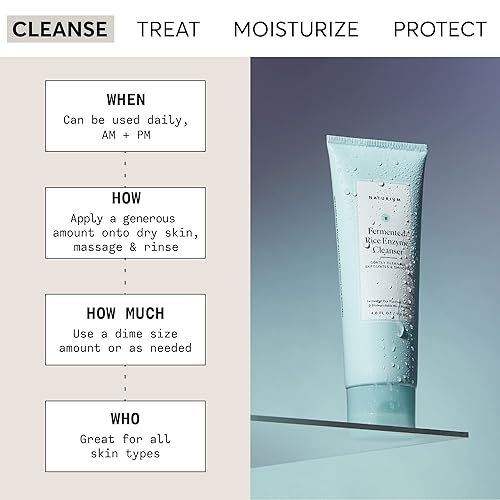 Miniatura 3 de Naturium Limpiador enzimático de arroz fermentado, además de enzimas de frutas y micropolvos biodegradables, 4 onzas