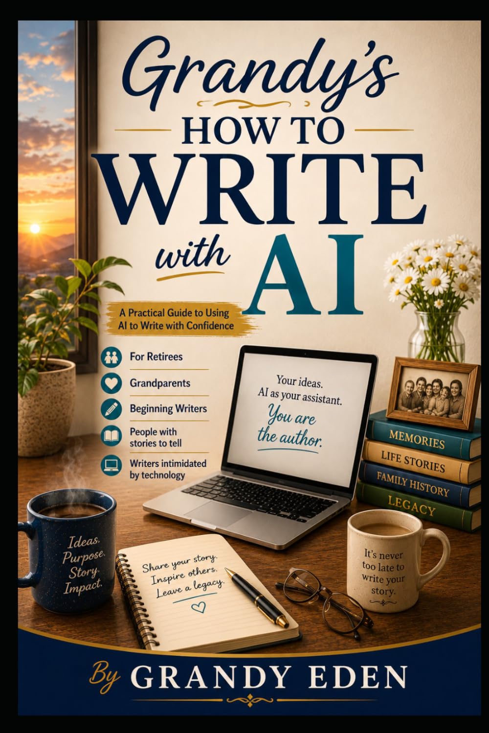Grandy's How to Write With AI: For Retirees, Grandparents , Beginning Writers, People With Stories to Tell, and Writers Intimidated by Technology