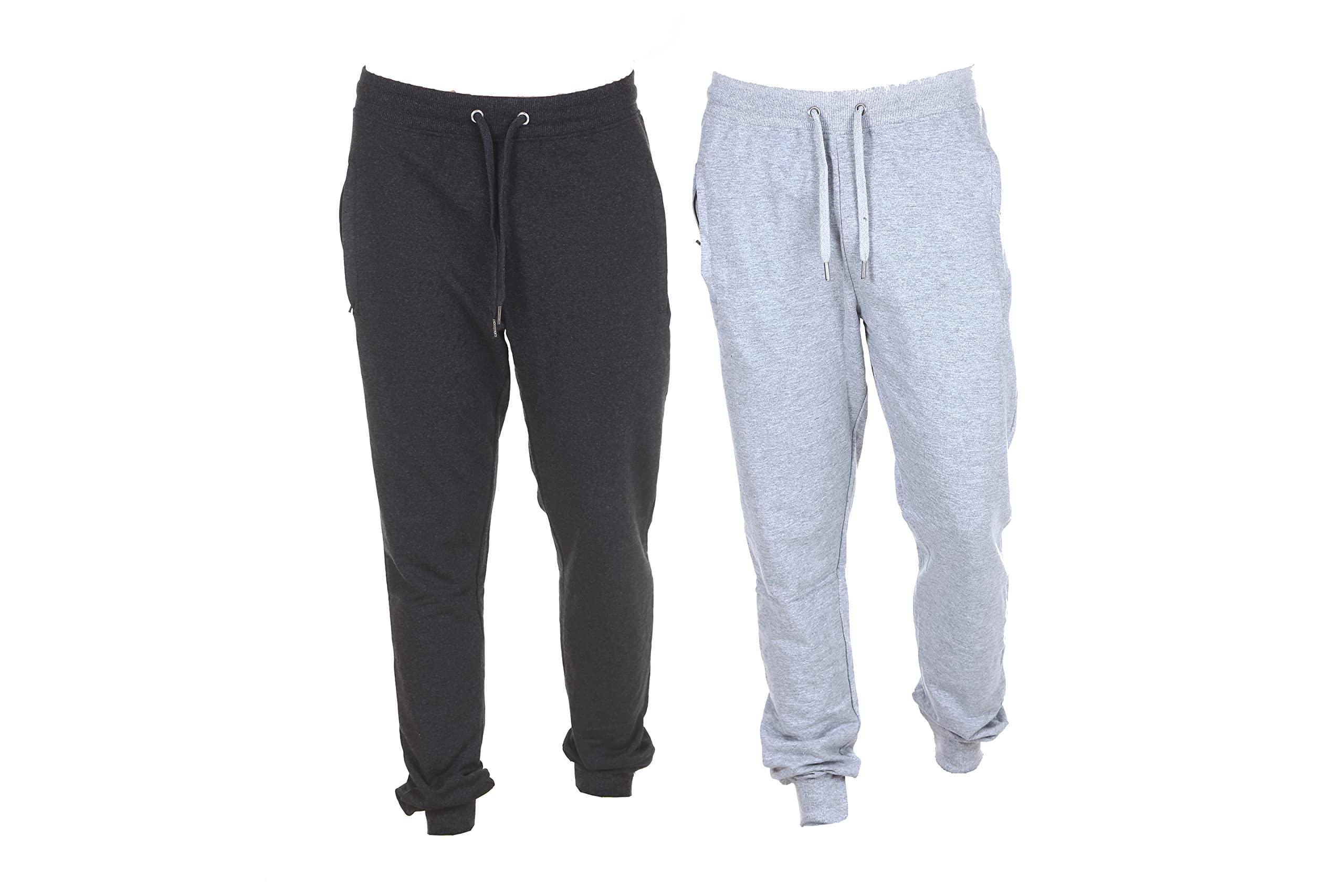MUKHAKSH (Pack of 2 = 1 Dark Grey + 1 Milange Grey Joggers Boys Gym Wear Yoga Running Night wear Lounge Wear Dark Grey+Milange Grey Jogger Trak Pant Pyjamas with Pocket
