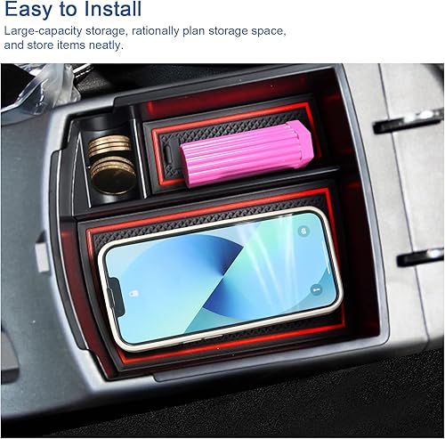 Miniatura 6 de Organizador de consola central Kona 2018-2021 2022 2023 para caja de reposabrazos Hyundai Kona, bandeja de reposabrazos de consola Kona 2022 2022