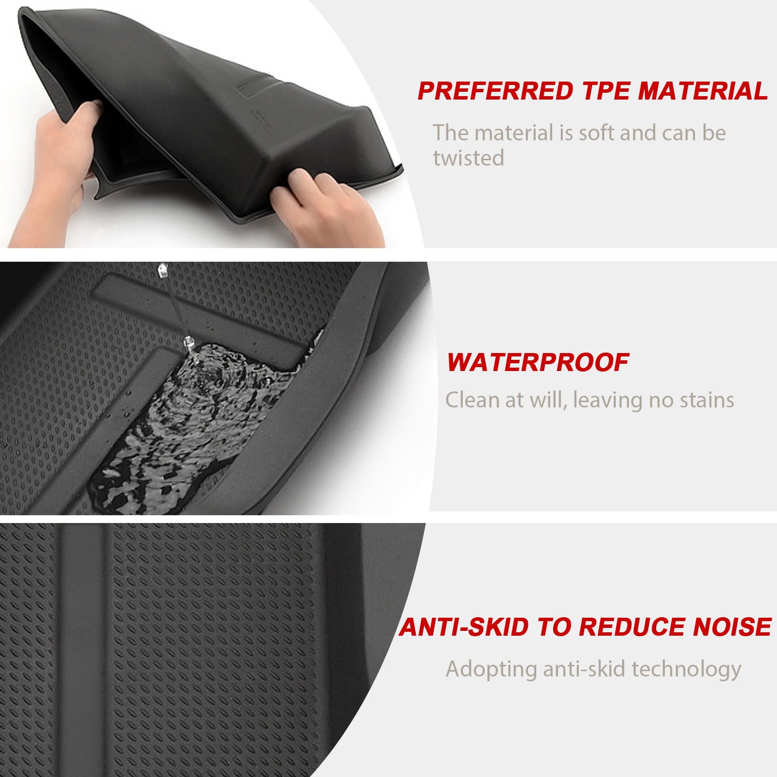 kingsea Tesla Model Y Organizador de almacenamiento bajo el asiento impermeable debajo del asiento, 2 unidades, estante oculto para Tesla Model Y 2021, 2022, 2023