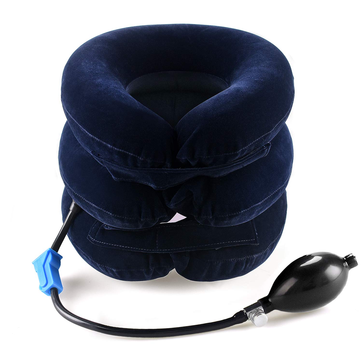 Cervical Neck Traction Device Inflatable & Adjustable Neck Brace Collar for Home Traction Spine Alignment【2019 Upgraded Version
