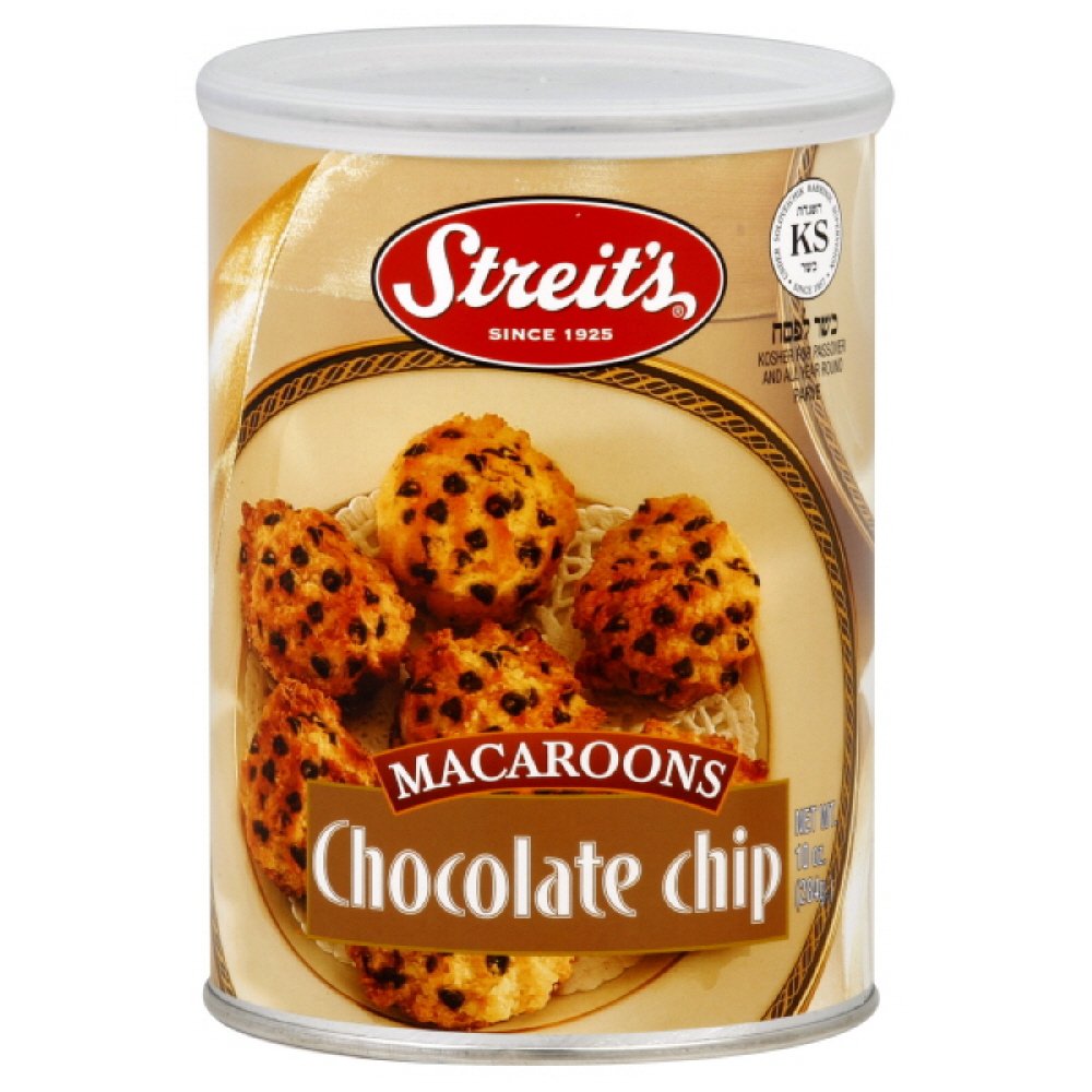 Streit's Macaroons, Chocolate Chip, Passover, 10-ounces (Pack of 4)