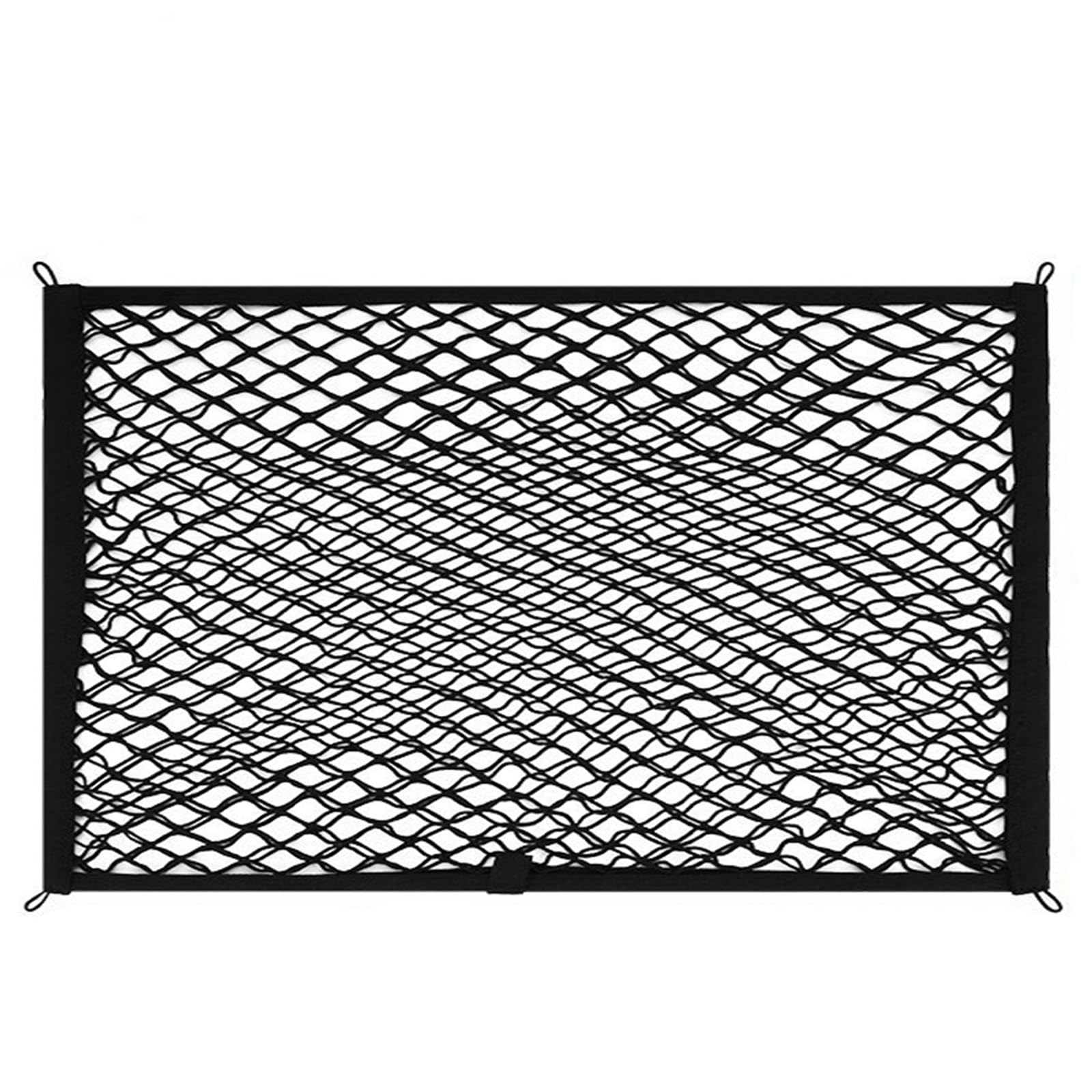 Vooiv A/Doublelayer Cr Boot Crgo Net For Ford Focus | Pum | Kug | Tourneo | Bronco, Elstic Polyester Trunk Storge Orgnizer Mesh, Strengthen Lod-Bering Luggge Fixed Net Ccessories,/Double Lyer-80Cm