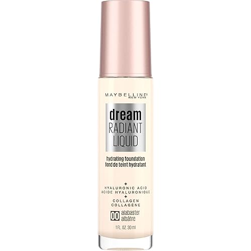 Miniatura 2 de Maybelline New York Dream Radiant Liquid - Maquillaje hidratante de cobertura media, base ligera, alabastro, 1 onza líquida