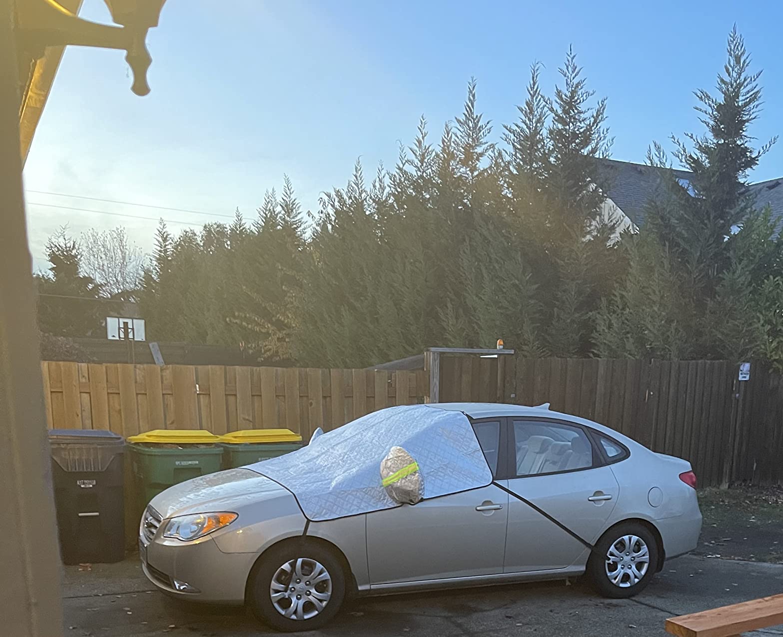 AstroAI Windshield Snow Cover Silver Car Snow Cover 4Layer Protection for Snow, Ice, UV & Frost