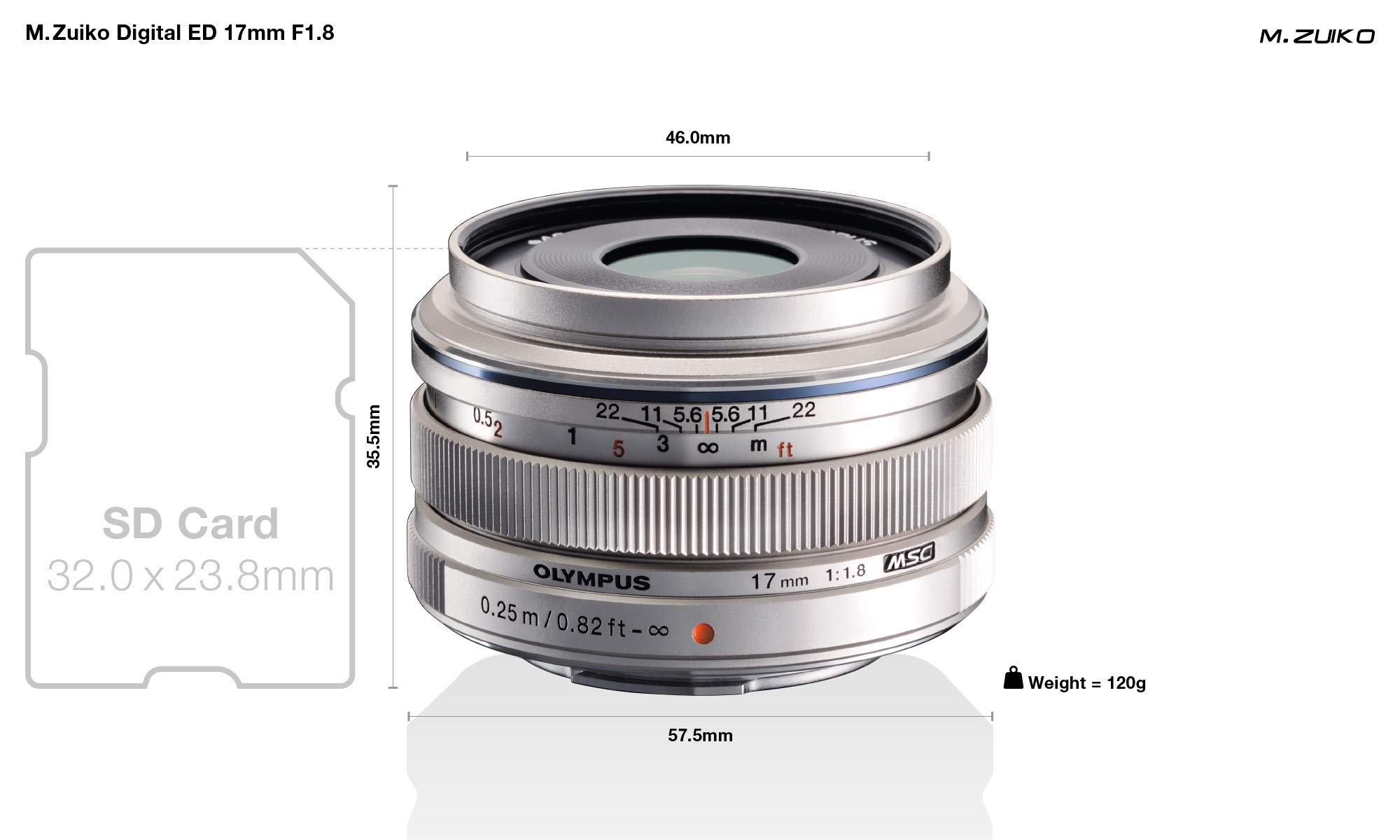 Amazon.com : OM SYSTEM OLYMPUS M.Zuiko 17mm f1.8 (Silver
