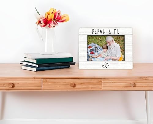 Miniatura 5 de Pepaw Gifts - Marco de fotos de 4 x 6 pulgadas, marco de fotos de madera Pepaws, Navidad, Día del Padre, regalos de cumpleaños para Pepaws de