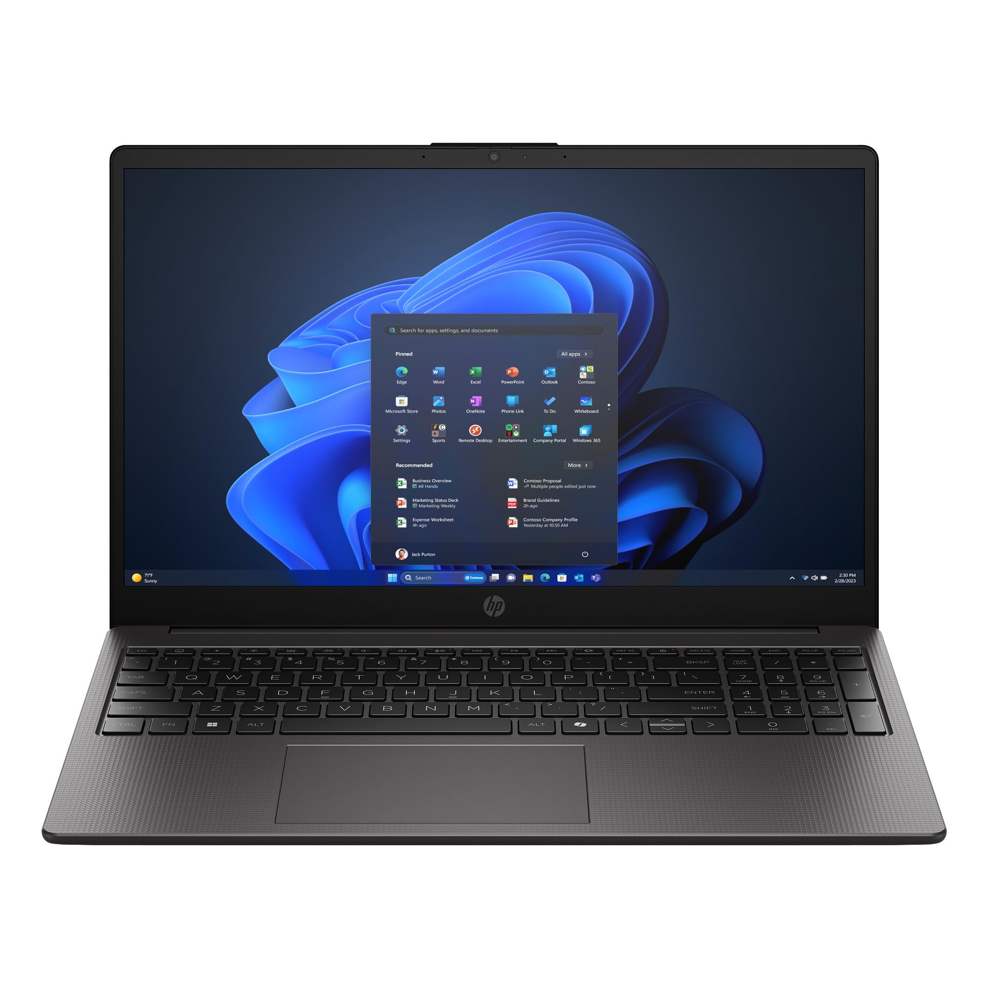 HP 250R G10 Notebook 15,6 Zoll FHD Laptop Intel Core 5 120U 8GB RAM 512GB SSD Windows 11 Pro WLAN Business Notebook