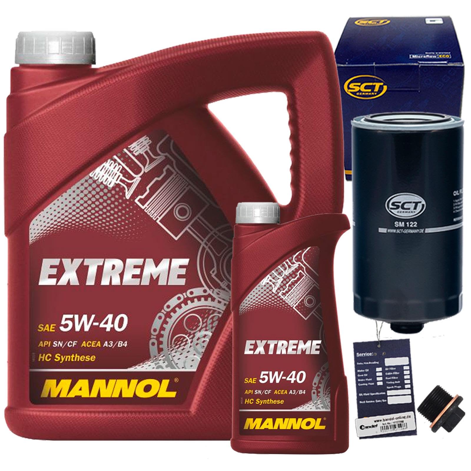 BandelOne enthält Ölwechsel Set Ölfilter+Mannol 5W40 Öl für T4 2.4+2.5 D Td Tdi i 78-151 Ps