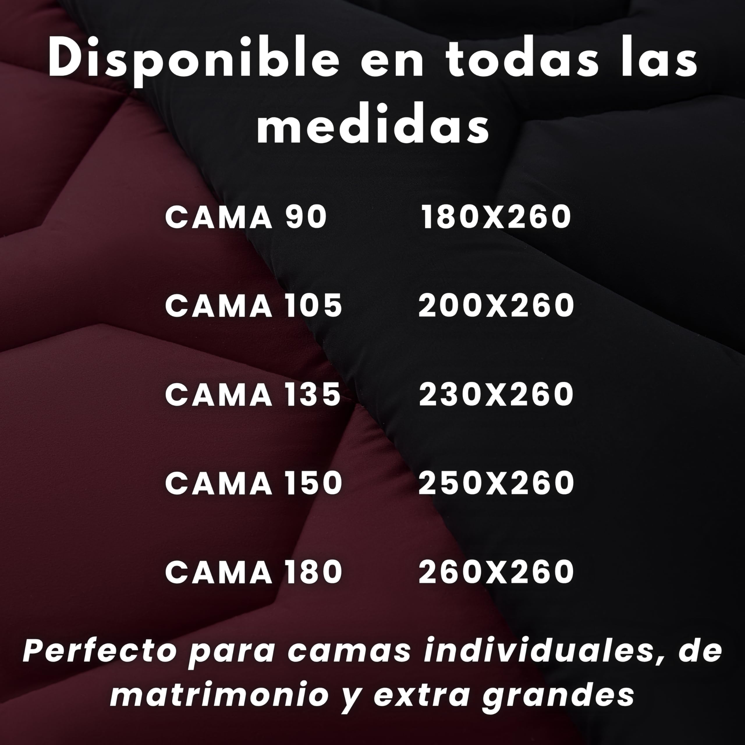 NOVOTEXTIL Edredón Cama 135 (230x260), Relleno Nórdico de Fibra 350 g/m² - Edredón Nórdico Bicolor Invierno Suave, Ligero, Reversible y Transpirable (Negro/Gris)