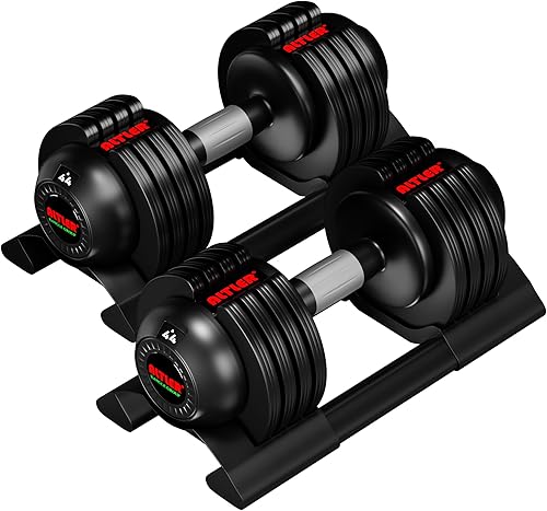 Miniatura 1 de Juego de mancuernas ajustables de 44 libras, par de mancuernas ajustables, perfecto para entrenamiento de fuerza y entrenamientos de fitness