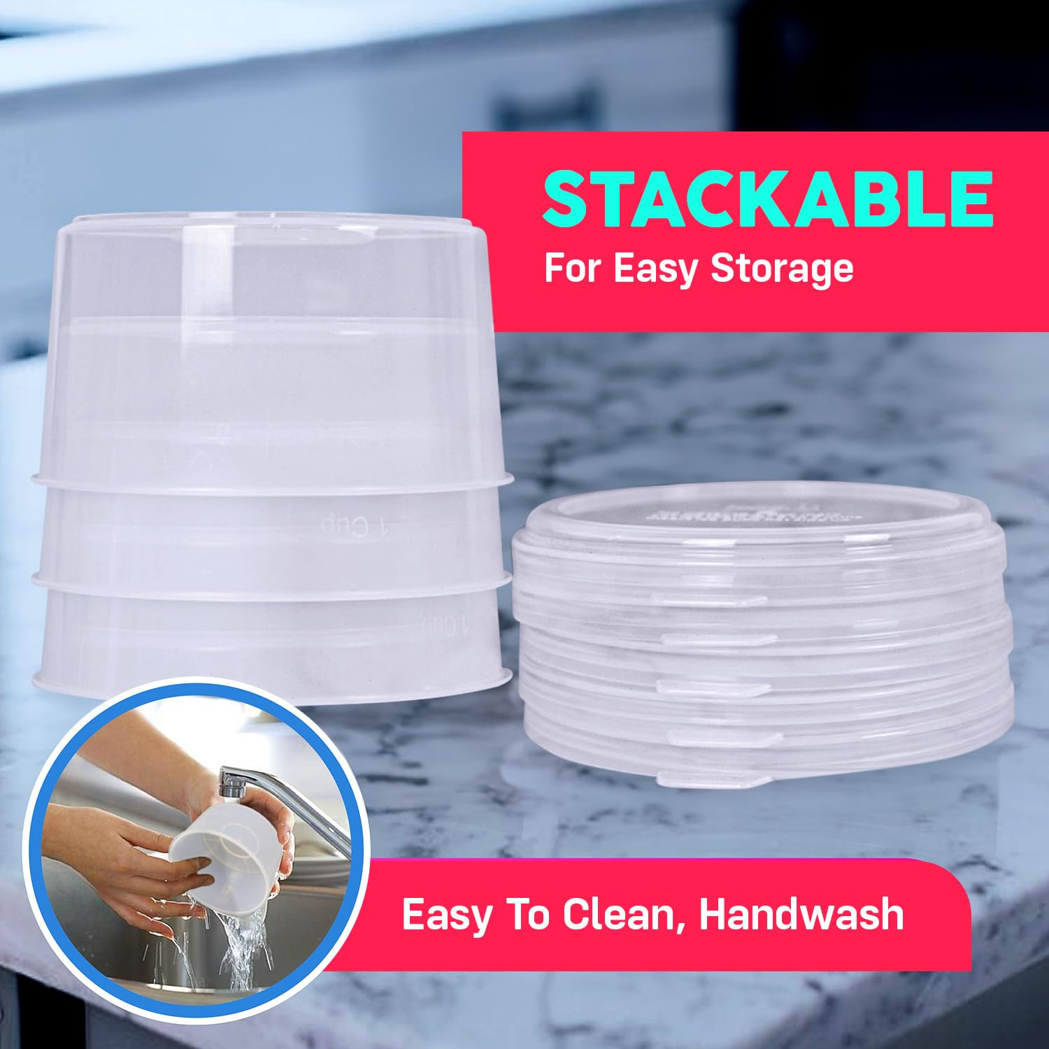 Paquete de 3 moldes de hielo afeitado para hielo afeitado hawaiano con tapas. Crea divertidas golosinas de cono de nieve con vasos reutilizables sin BPA. Dos tapas de congelación apilables adicionales