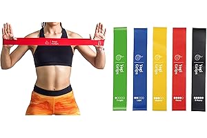 Resistance Bands for Arms: 5-Pack Exercise Bands with Resistance Levels