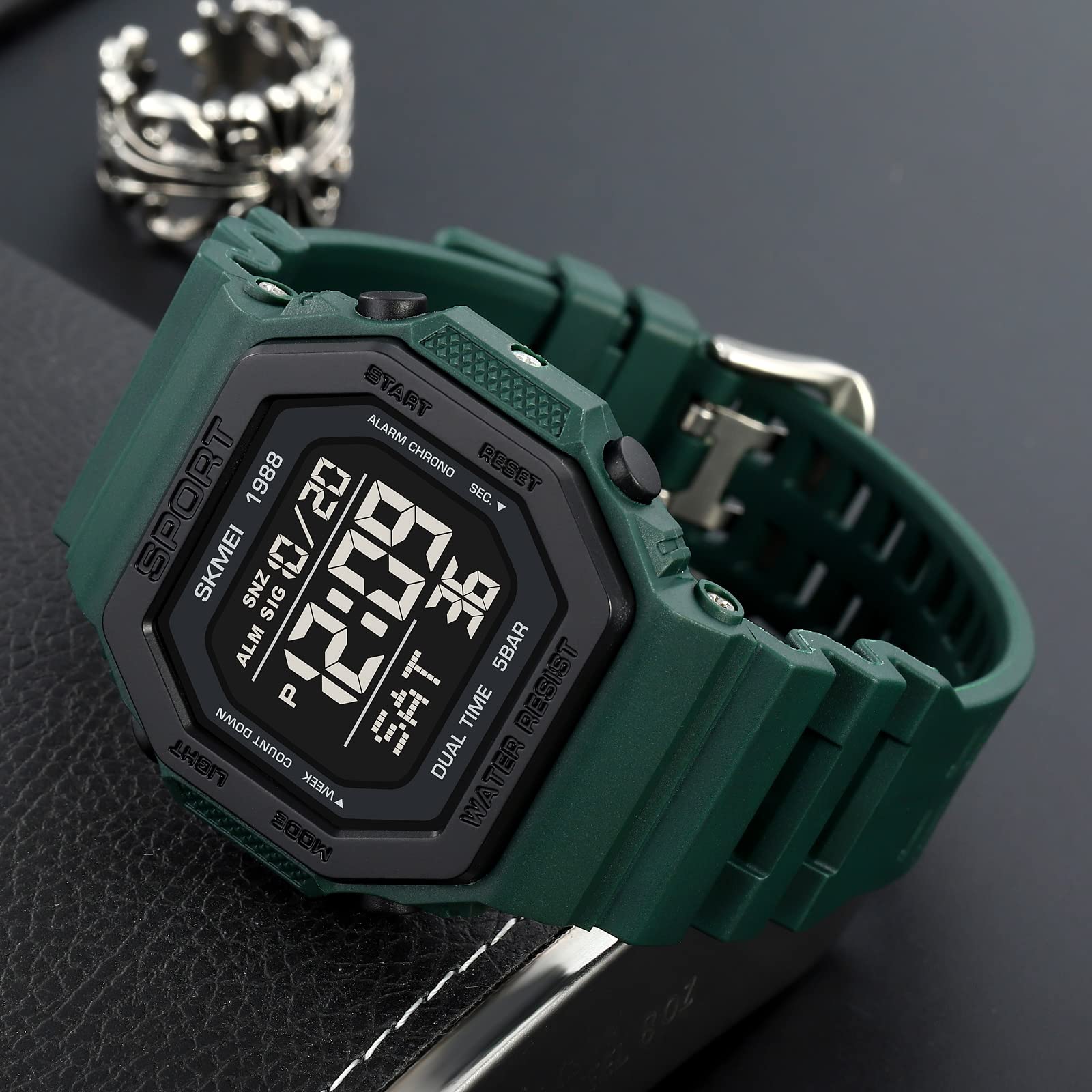 Relojes de moda para hombres y mujeres, unisex, verano, natación, retroiluminación, casual, impermeable, deportes al aire libre, reloj colorido con alarma multifunción, dos zonas horarias