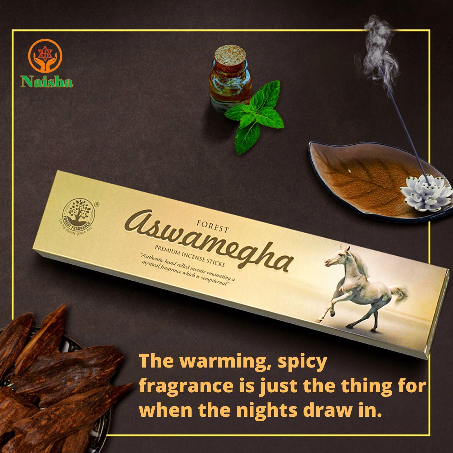 Naisha Incense Sticks Set of 4 (50 Gm Each) Natural & Relaxing Gift for Positivity & Spirituality, Long Lasting Sticks - Image 2