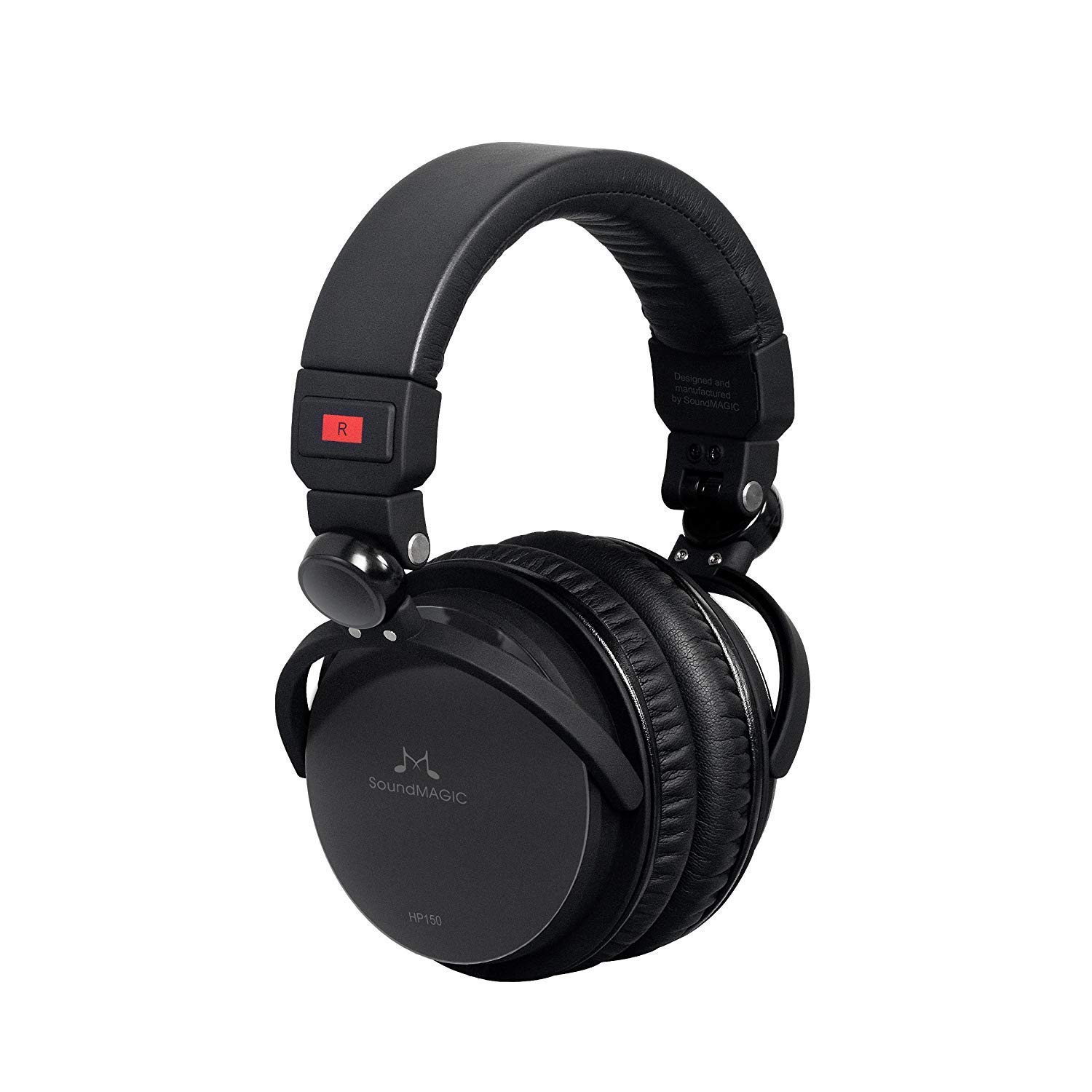 SoundMAGIC HP150 Premium Full Size Folding Headphones - Black