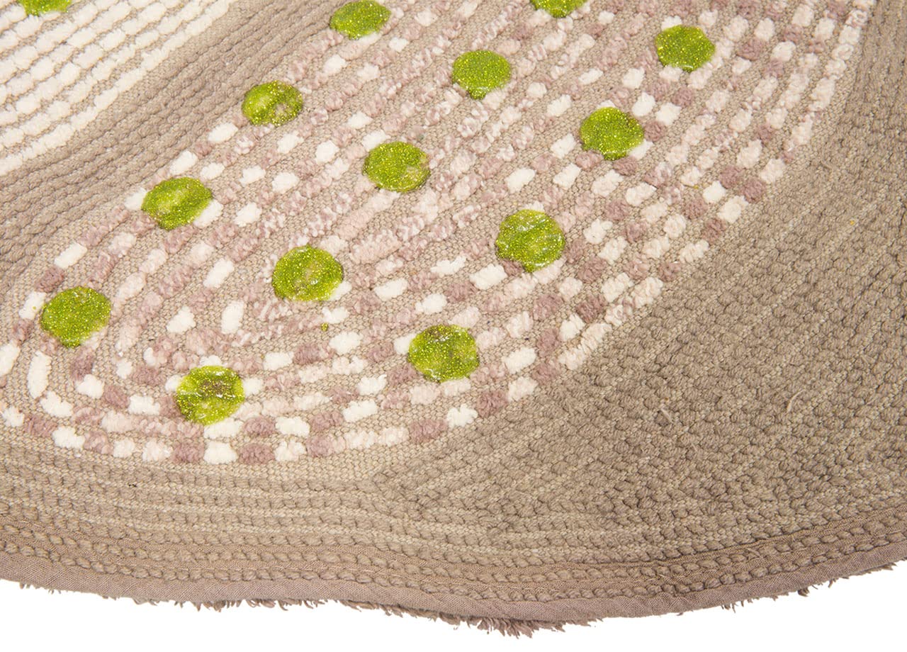 BIANCHERIAWEB Tappeto A Foglia Casa Bagno Cotone Spugna Morbida Antiscivolo Leaf Tortora
