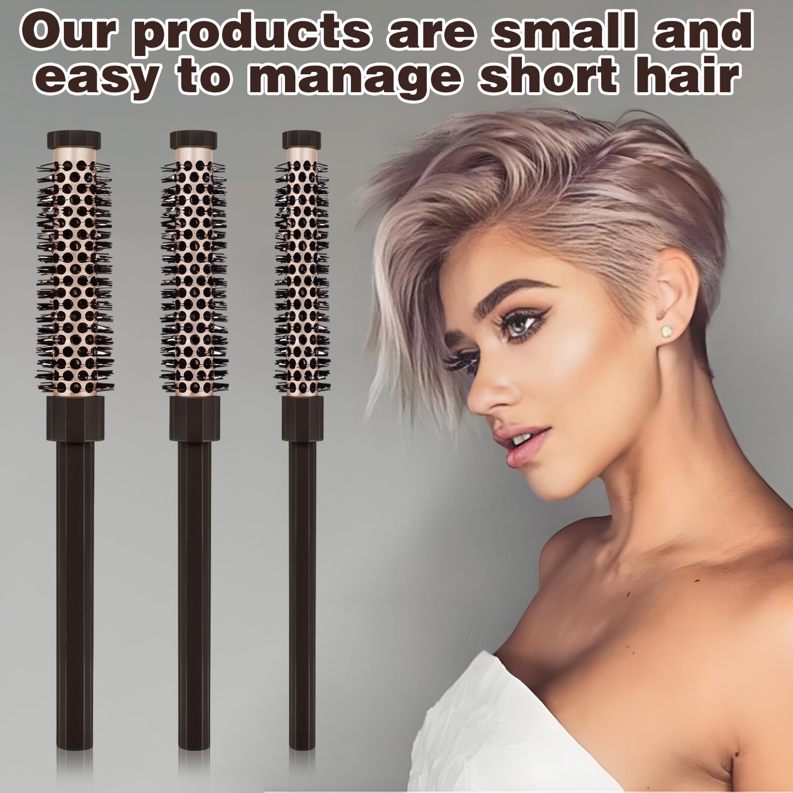 3 Pcs Honeycomb High Skull Top Modeling Roller Comb, Small Round Brush for Blow Drying Make Hair Accessories Set - Image 4