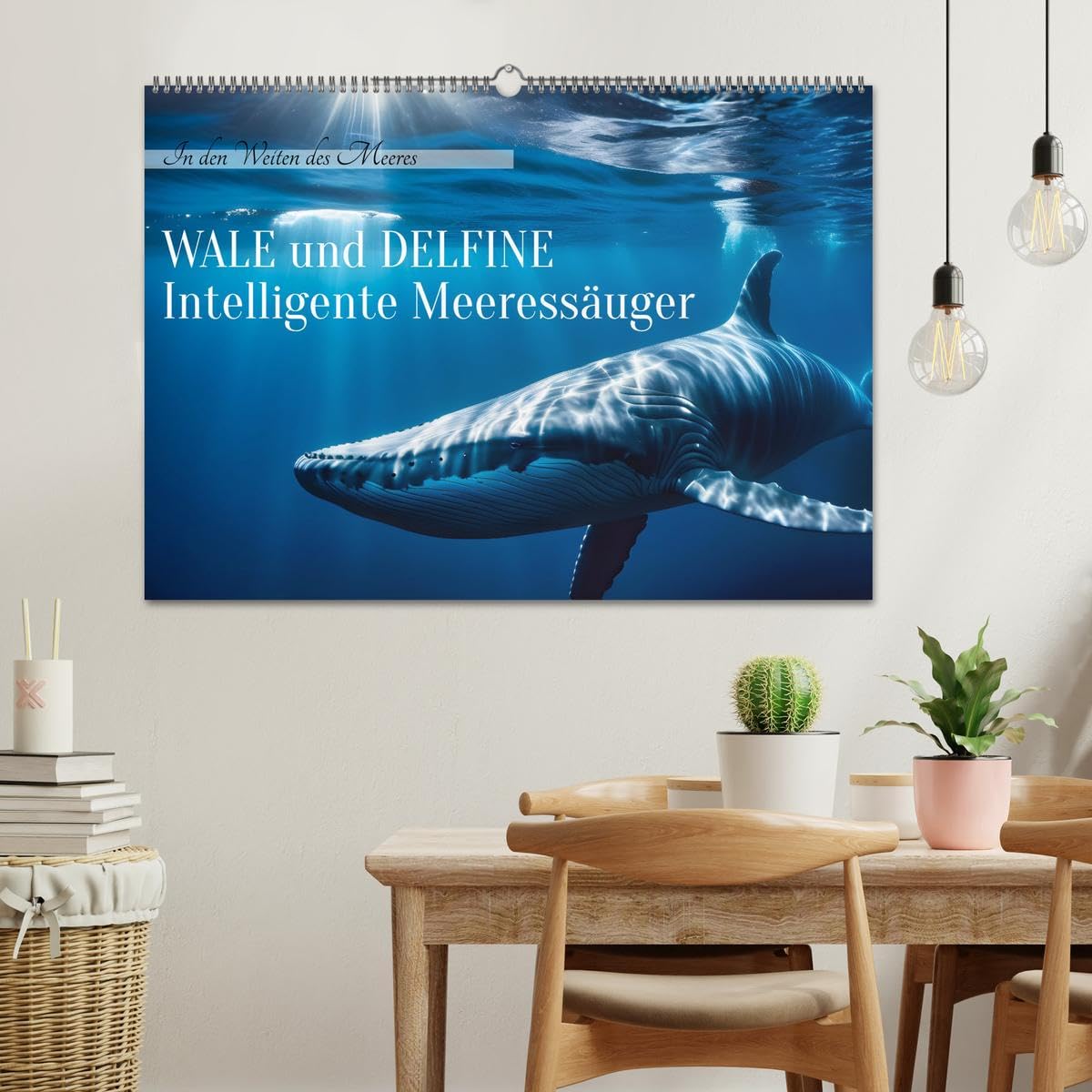 Wale und Delfine - Intelligente Meeressäuger (Wandkalender 2026 DIN A2 quer), CALVENDO Monatskalender: In den Weiten des Meeres (CALVENDO Tiere)