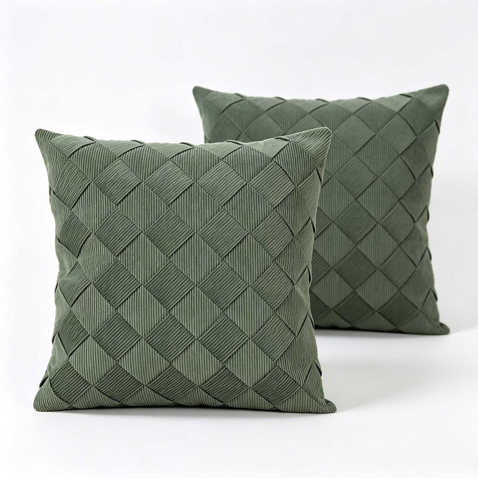 AXCTYSFP Corduroy Decorative Throw Pillow Covers Woven Pillowcases
