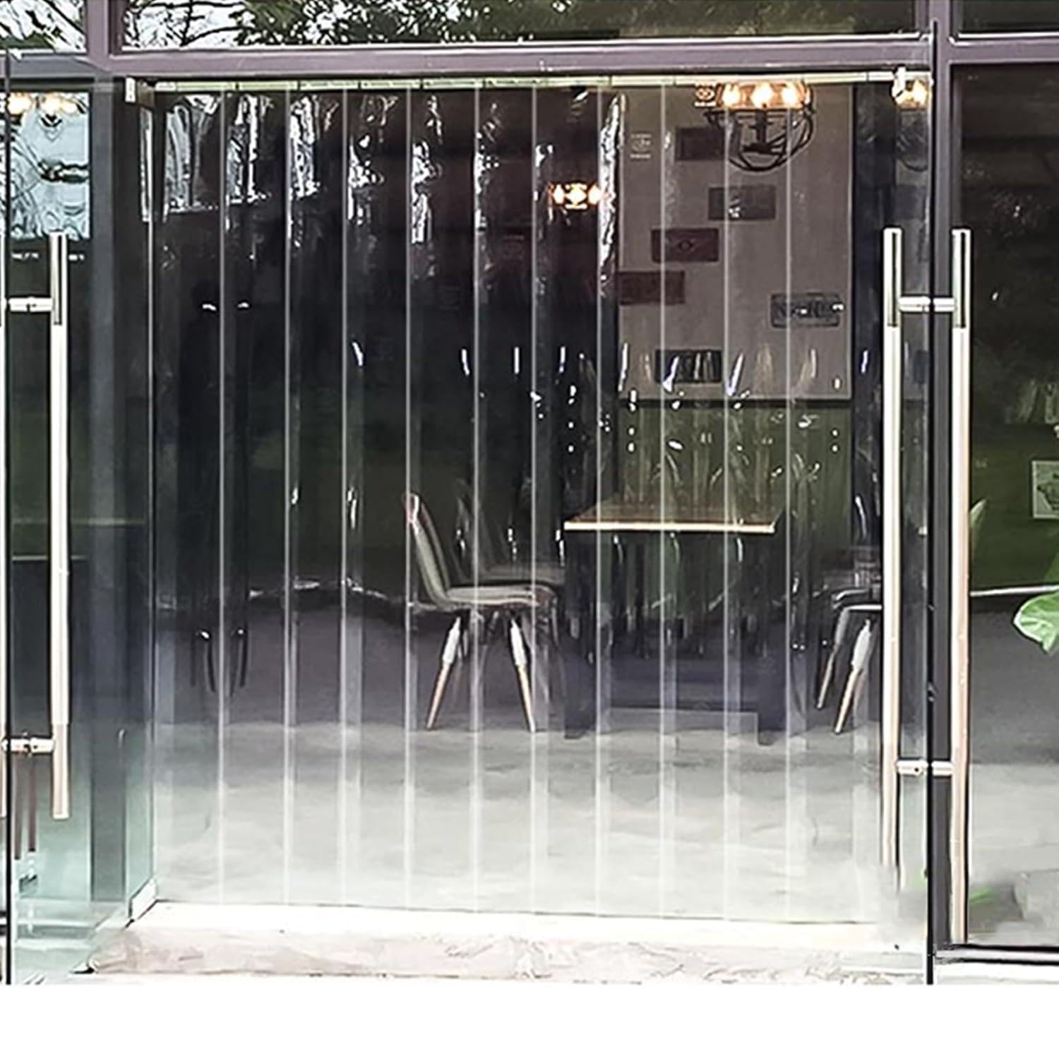 PVC Streifenvorhang Lamellen,Höhe150-300cm x Breite75-300cm Streifenvorhang Industrie Bausatz komplett vormontiert transparent für Ställe Paddocks Hallen,Höhe200cm-Breite135cm